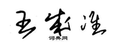 朱錫榮王成準草書個性簽名怎么寫