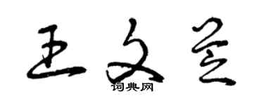 曾慶福王文芝草書個性簽名怎么寫