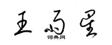 梁錦英王雨星草書個性簽名怎么寫