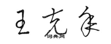 駱恆光王克年草書個性簽名怎么寫