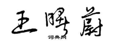 曾慶福王曙蔚草書個性簽名怎么寫