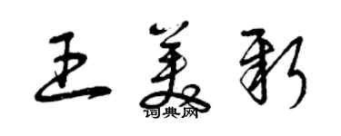 曾慶福王美新草書個性簽名怎么寫