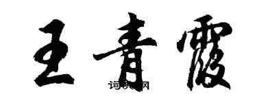 胡問遂王青霞行書個性簽名怎么寫