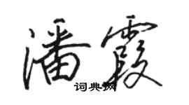 駱恆光潘霞行書個性簽名怎么寫