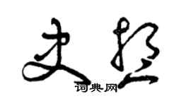 曾慶福史想草書個性簽名怎么寫