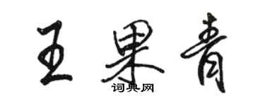 駱恆光王果青行書個性簽名怎么寫