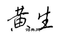 王正良黃生行書個性簽名怎么寫