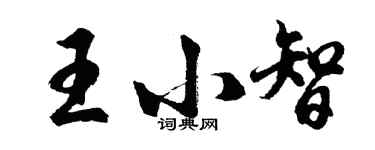 胡問遂王小智行書個性簽名怎么寫