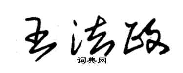 朱錫榮王法政草書個性簽名怎么寫
