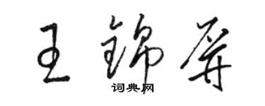 駱恆光王錦屏草書個性簽名怎么寫