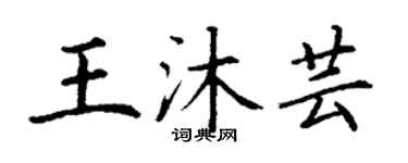 丁謙王沐芸楷書個性簽名怎么寫