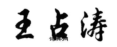 胡問遂王占濤行書個性簽名怎么寫