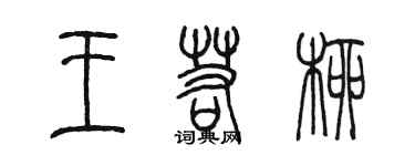 陳墨王若柳篆書個性簽名怎么寫