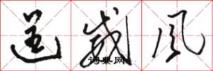 駱恆光逞威風草書怎么寫
