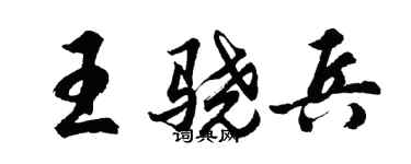 胡問遂王驍兵行書個性簽名怎么寫