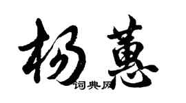 胡問遂楊蕙行書個性簽名怎么寫
