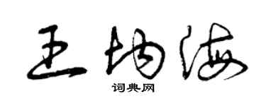 曾慶福王均海草書個性簽名怎么寫