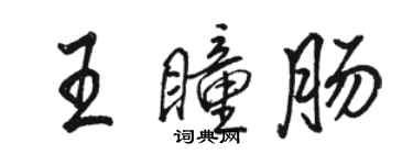 駱恆光王瞳腸行書個性簽名怎么寫