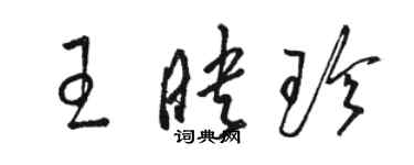 駱恆光王映珍草書個性簽名怎么寫