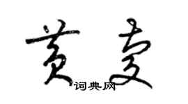 梁錦英黃慶草書個性簽名怎么寫