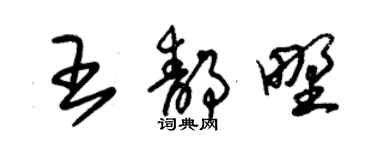 朱錫榮王靜野草書個性簽名怎么寫