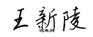 王正良王新陵行書個性簽名怎么寫
