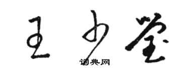 駱恆光王少瑩草書個性簽名怎么寫