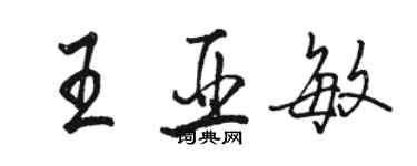 駱恆光王亞敏行書個性簽名怎么寫