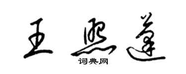 梁錦英王照蓬草書個性簽名怎么寫