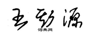 朱錫榮王斯源草書個性簽名怎么寫