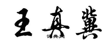 胡問遂王真冀行書個性簽名怎么寫