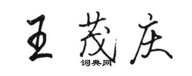 駱恆光王茂慶行書個性簽名怎么寫