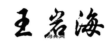 胡問遂王岩海行書個性簽名怎么寫