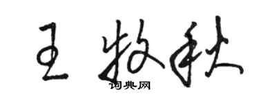 駱恆光王牧秋草書個性簽名怎么寫