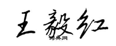 王正良王毅紅行書個性簽名怎么寫