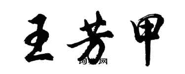 胡問遂王芳甲行書個性簽名怎么寫