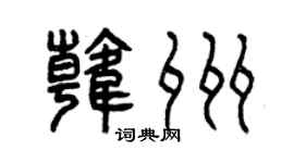 曾慶福韓州篆書個性簽名怎么寫