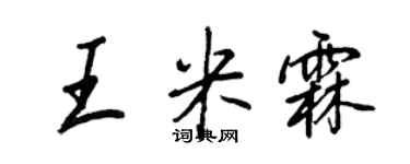 王正良王米霖行書個性簽名怎么寫