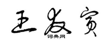 曾慶福王友賓草書個性簽名怎么寫