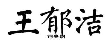 翁闓運王郁潔楷書個性簽名怎么寫