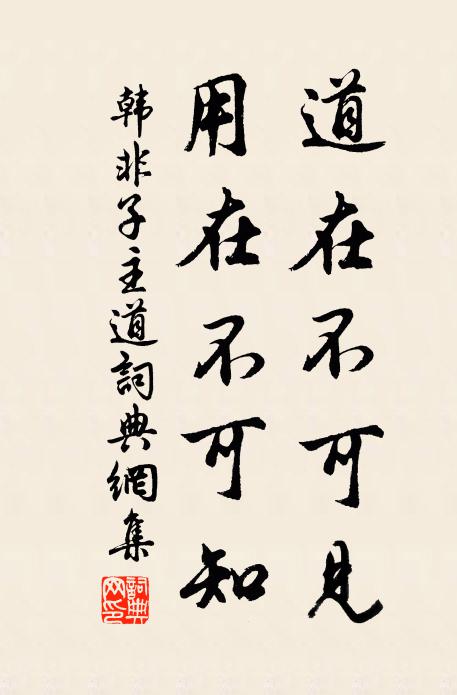 韓非及後人道在不可見,用在不可知。書法作品欣賞