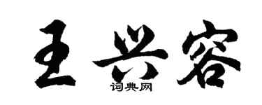胡問遂王興容行書個性簽名怎么寫
