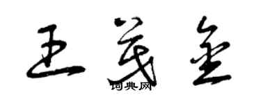 曾慶福王茂金草書個性簽名怎么寫