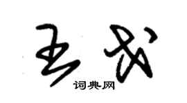 朱錫榮王戈草書個性簽名怎么寫