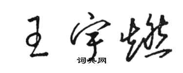 駱恆光王宇燃草書個性簽名怎么寫