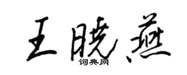 王正良王曉燕行書個性簽名怎么寫