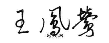 駱恆光王鳳鶯草書個性簽名怎么寫