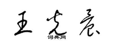 梁錦英王光晨草書個性簽名怎么寫