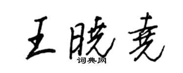 王正良王曉堯行書個性簽名怎么寫