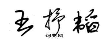 朱錫榮王抒韜草書個性簽名怎么寫